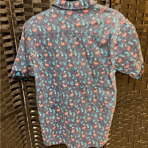 Simply Southern Tropical Flamingo Button-Down Shirt - Picture 3 of 7